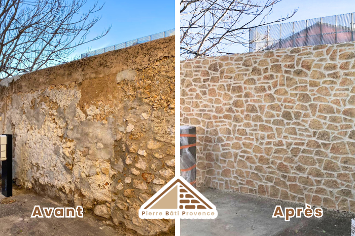 Rénovation ancien mur Var Bouches du Rhône